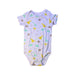 A White Short Sleeve Bodysuits from Not Too Big in size 18-24M for neutral. (Front View)