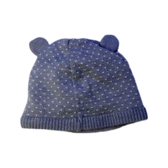 A Blue Winter Hats from Petit Bateau in size 4T for neutral. (Back View)