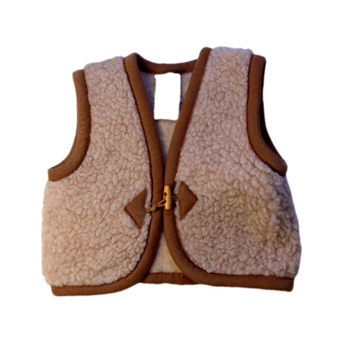 A Beige Outerwear Vests from Alwero in size 2T for neutral. (Front View)