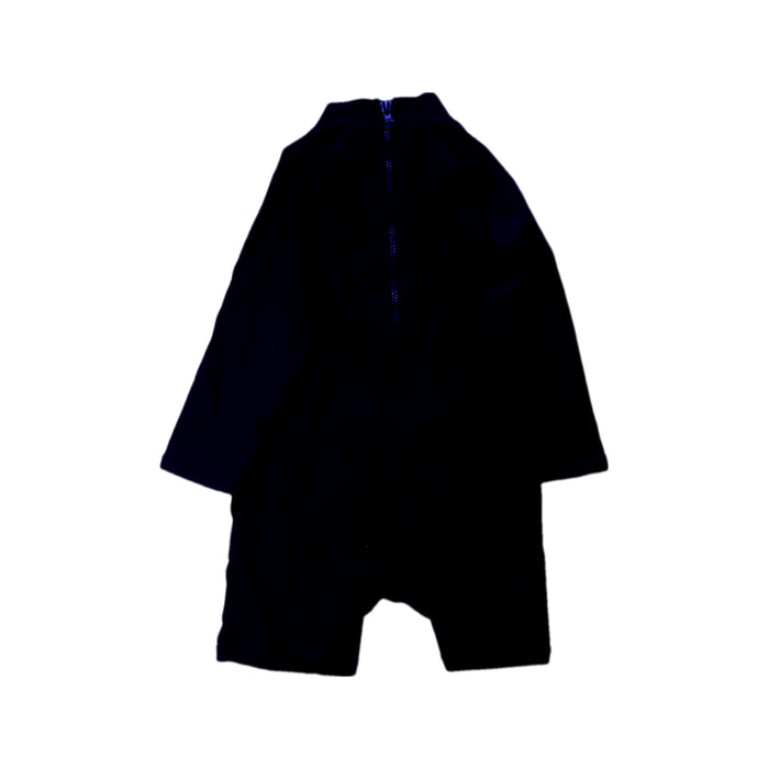 A Navy Long Sleeve Rompers from Seed in size 6-12M for boy. (Back View)