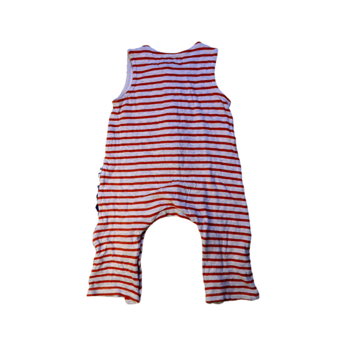 A Red Sleeveless Rompers from David Jones in size 6-12M for boy. (Back View)