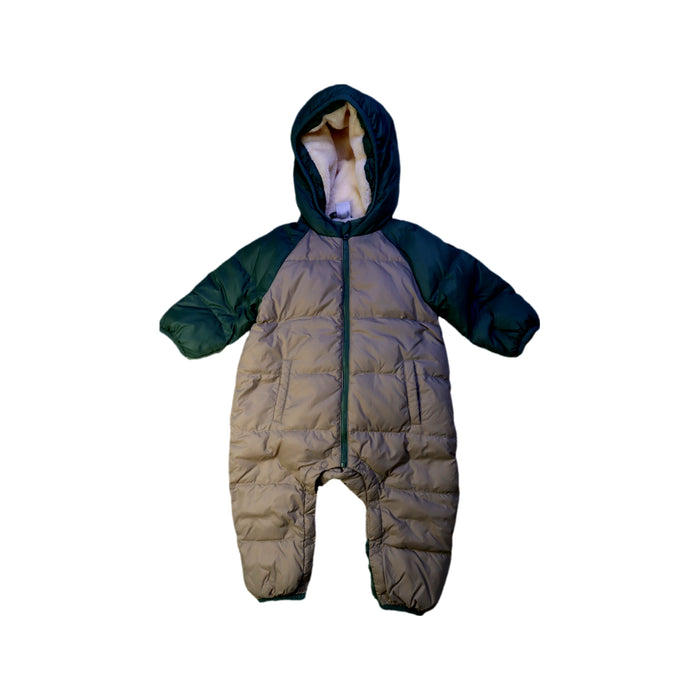 A Green Snowsuits from Petit Bateau in size 12-18M for boy. (Front View)