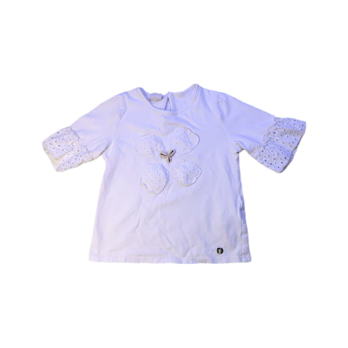 A White Long Sleeve Tops from Paz Rodriguez in size 6T for girl. (Front View)