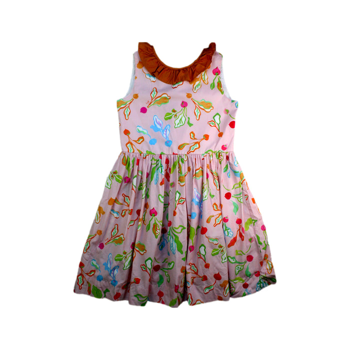 A Multicolour Sleeveless Dresses from Il Gufo in size 10Y for girl. (Front View)