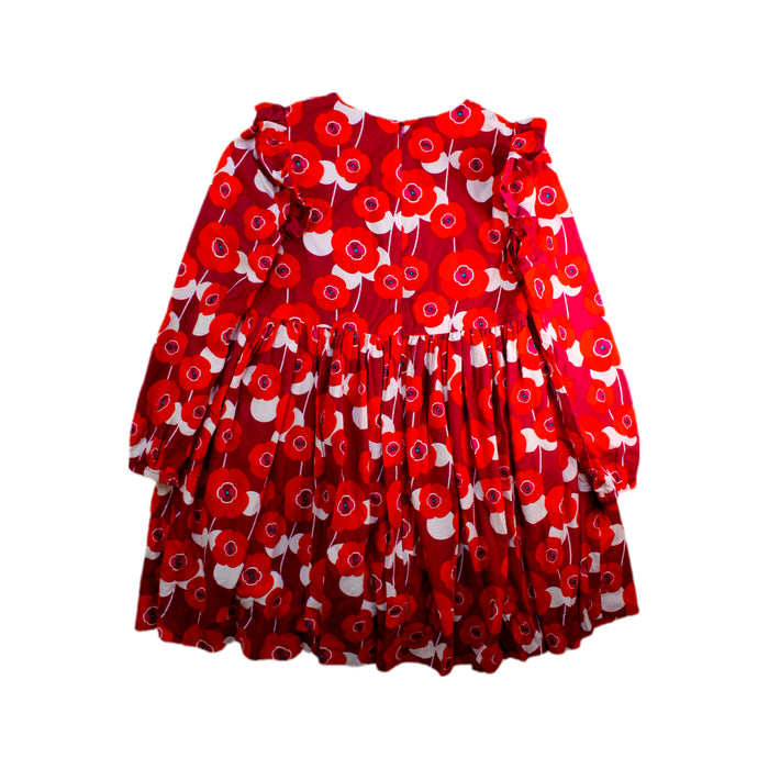 A Red Long Sleeve Dresses from Jacadi in size 10Y for girl. (Back View)