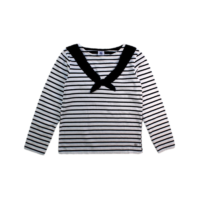 A White Long Sleeve Tops from Petit Bateau in size 8Y for girl. (Front View)