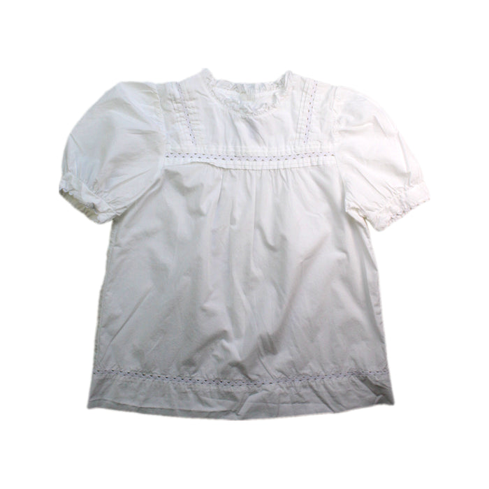 A White Short Sleeve Shirts from Jacadi in size 10Y for girl. (Front View)