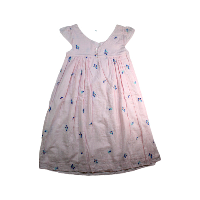 A Pink Sleeveless Dresses from Bonpoint in size 6T for girl. (Back View)