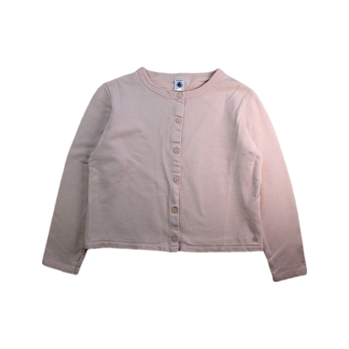 A Peach Cardigans from Petit Bateau in size 10Y for girl. (Front View)