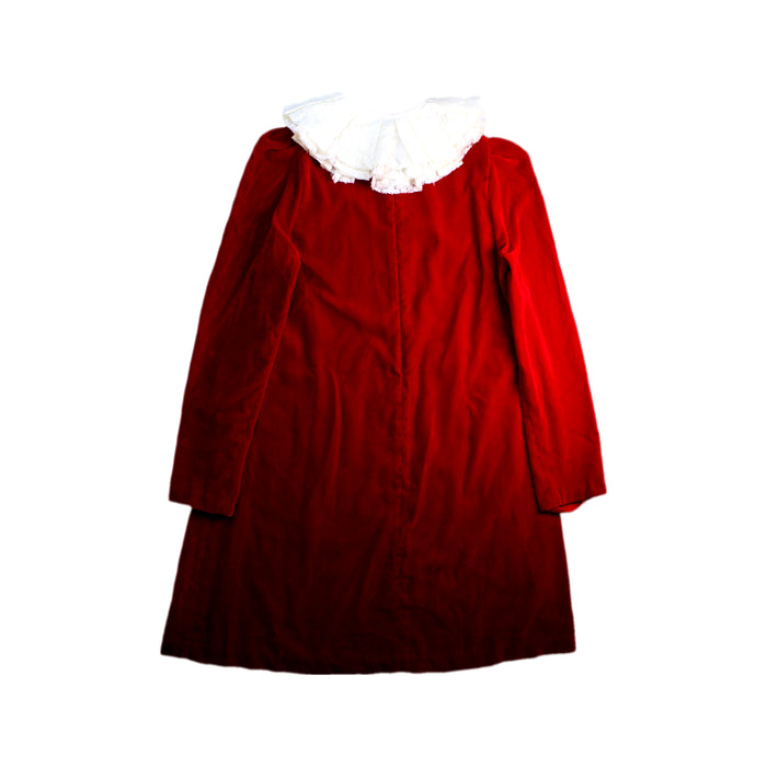 A Red Long Sleeve Dresses from Il Gufo in size 10Y for girl. (Back View)