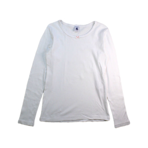 A White Long Sleeve Tops from Petit Bateau in size 10Y for girl. (Front View)