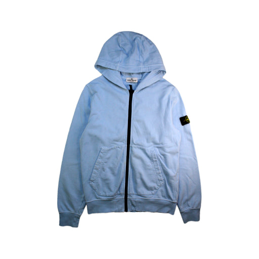 A Blue Hooded Sweatshirts from Stone Island in size 12Y for neutral. (Front View)