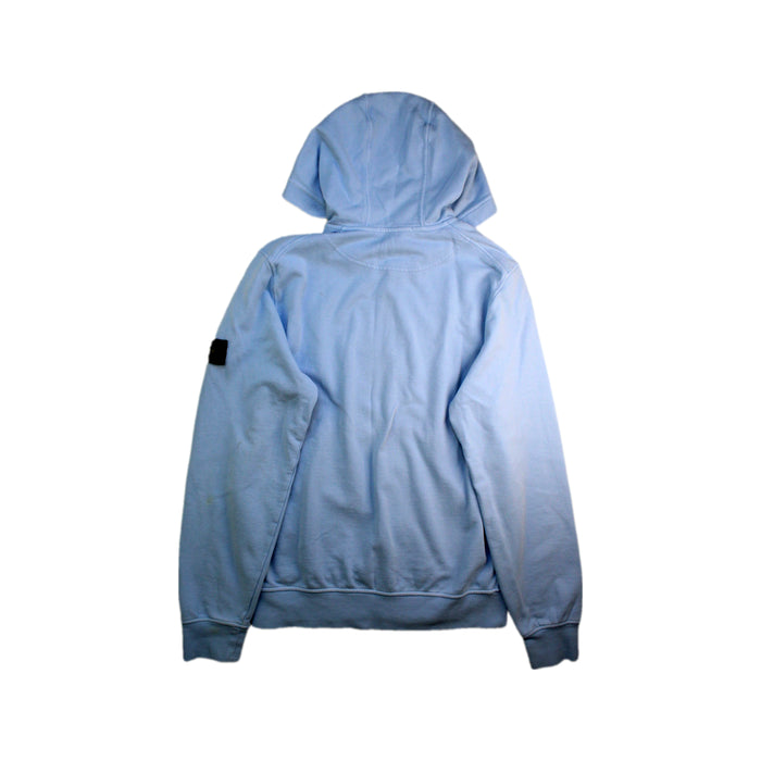 A Blue Hooded Sweatshirts from Stone Island in size 12Y for neutral. (Back View)