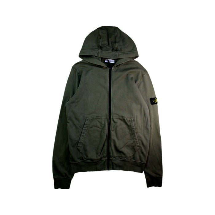 A Green Hooded Sweatshirts from Stone Island in size 14Y for neutral. (Front View)