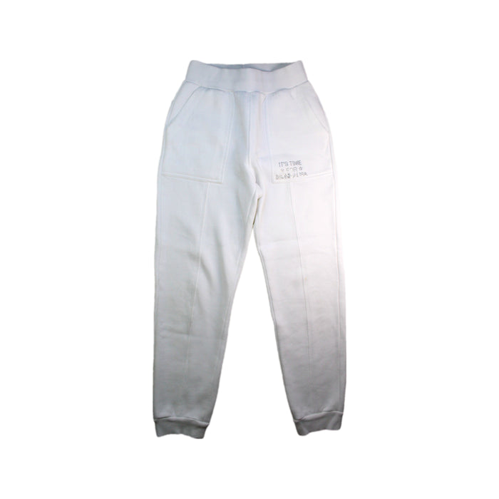 A White Sweatpants from Monnalisa in size 12Y for girl. (Front View)