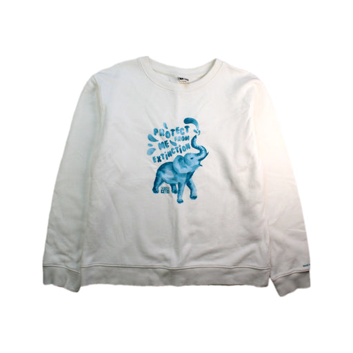 A White Crewneck Sweatshirts from Bonton in size 12Y for neutral. (Front View)