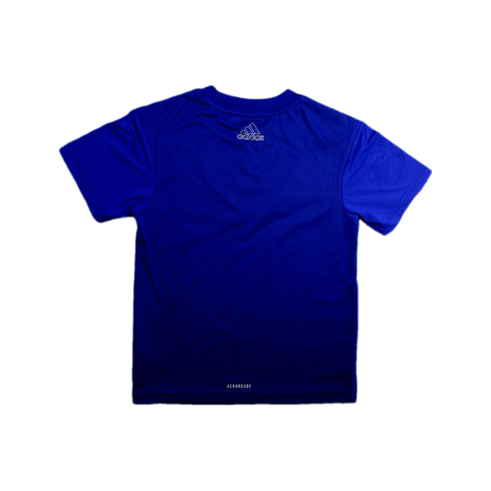 A Blue Short Sleeve T Shirts from Adidas in size 5T for boy. (Back View)