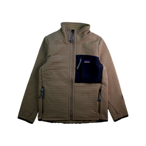 A Beige Puffer/Quilted Jackets from Patagonia in size 5T for boy. (Front View)