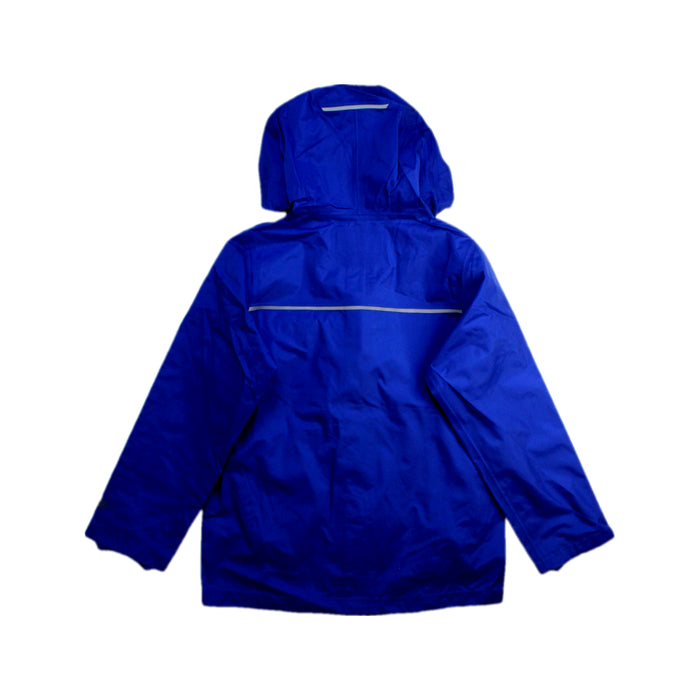 A Blue Rain Jackets from Patagonia in size 5T for boy. (Back View)