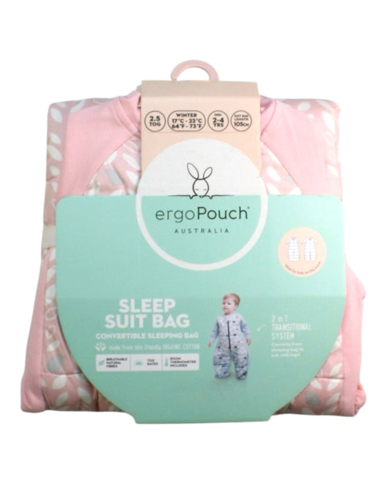 A Pink Sleepsacs from ErgoPouch in size 2T for girl. (Front View)