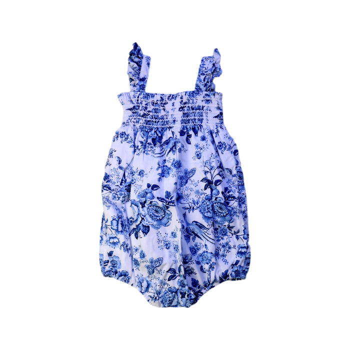 A Blue Sleeveless Rompers from Ralph Lauren in size 12-18M for girl. (Back View)