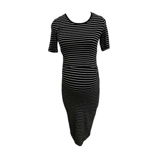A Black Short Sleeve Dresses from Ripe in size Maternity-XS for maternity. (Front View)