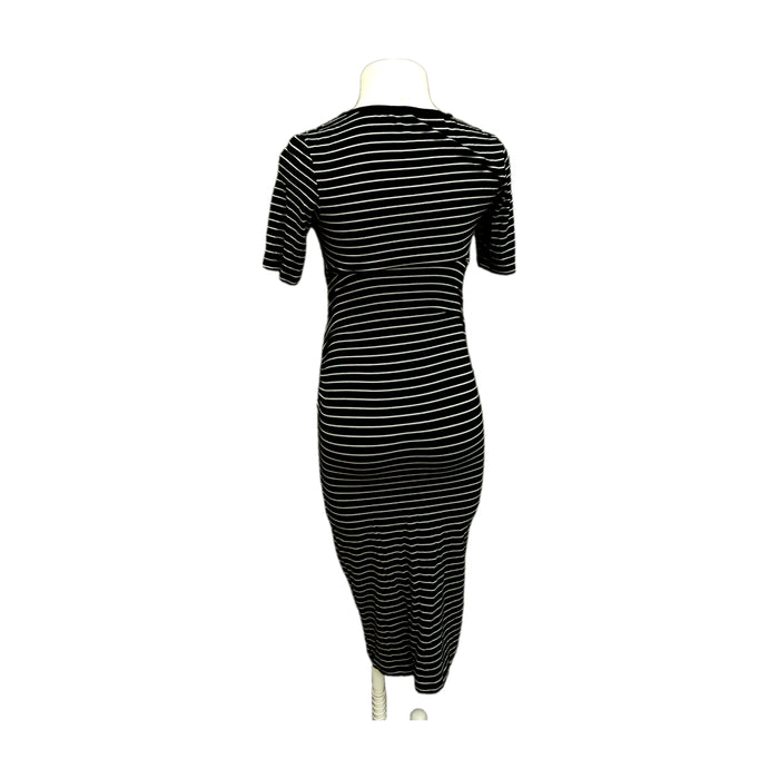 A Black Short Sleeve Dresses from Ripe in size Maternity-XS for maternity. (Back View)