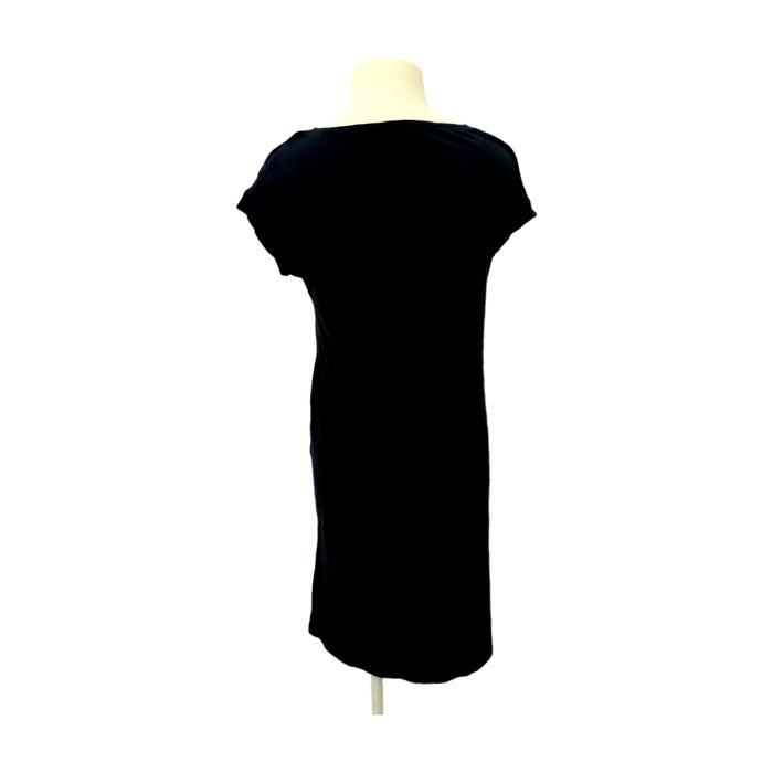 A Black Short Sleeve Dresses from Ripe in size Maternity-XS for maternity. (Back View)