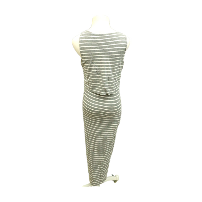 A Grey Sleeveless Dresses from Seraphine in size Maternity-S for maternity. (Back View)