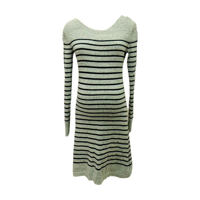 A Grey Long Sleeve Dresses from Seraphine in size Maternity-S for maternity. (Front View)