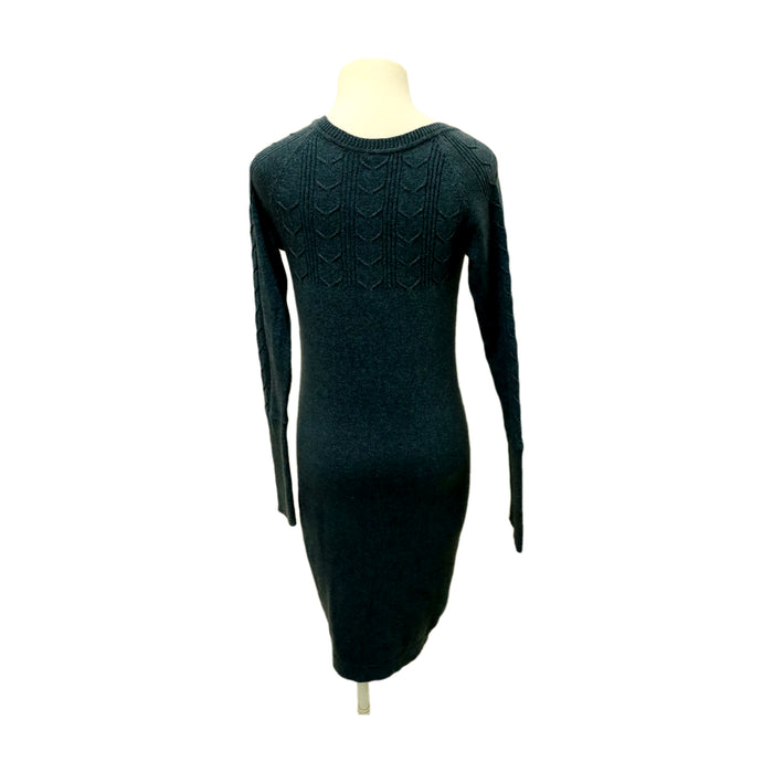 A Green Sweater Dresses from Seraphine in size Maternity-S for maternity. (Back View)