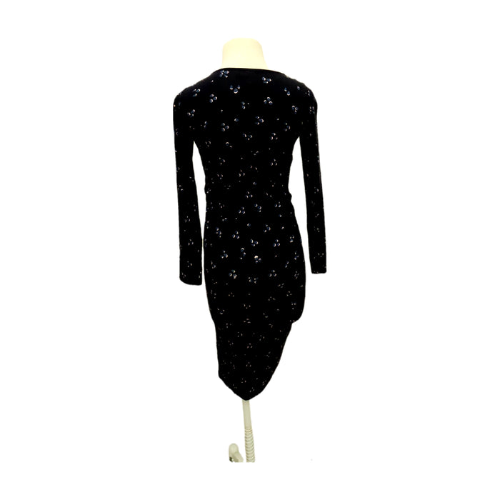 A Black Long Sleeve Dresses from Seraphine in size Maternity-S for maternity. (Back View)