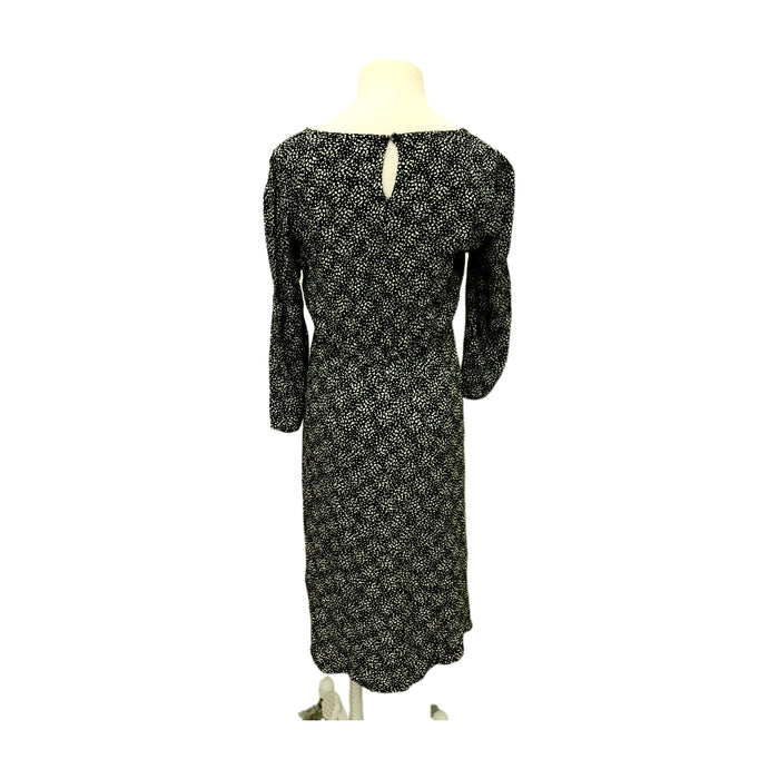 A Black Long Sleeve Dresses from Seraphine in size Maternity-M for maternity. (Back View)