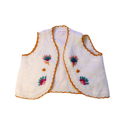 A White Dress Up Vests from Louise Misha in size 2T for girl. (Front View)