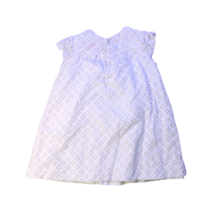 A White Sleeveless Dresses from Bonpoint in size 2T for girl. (Back View)
