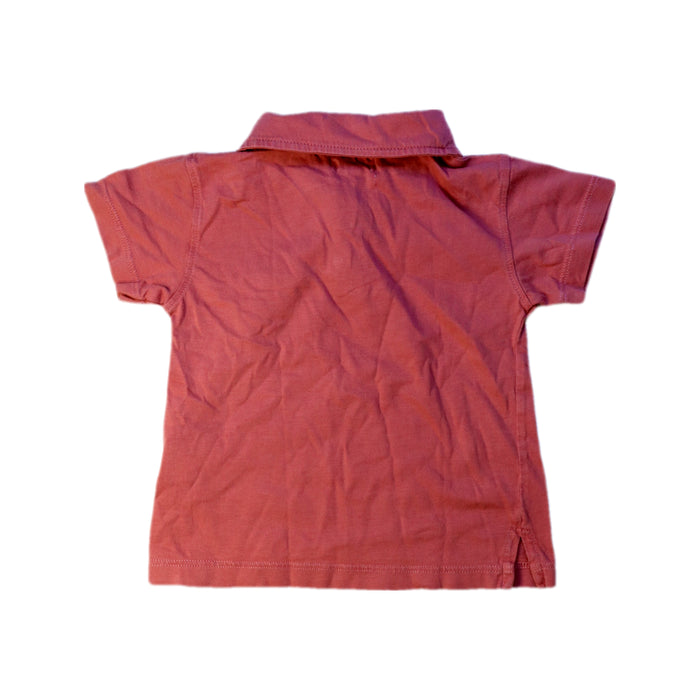 A Peach Short Sleeve Polos from Oeuf in size 2T for boy. (Back View)