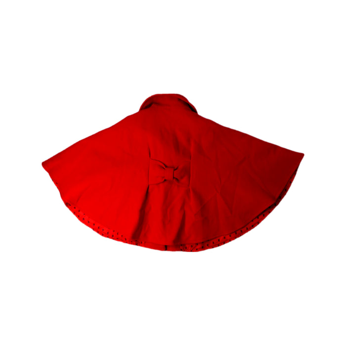 A Red Capes & Ponchos from Tutto Piccolo in size 3T for girl. (Back View)