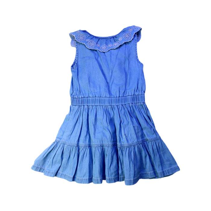 A Blue Short Sleeve Dresses from Calvin Klein in size 5T for girl. (Back View)