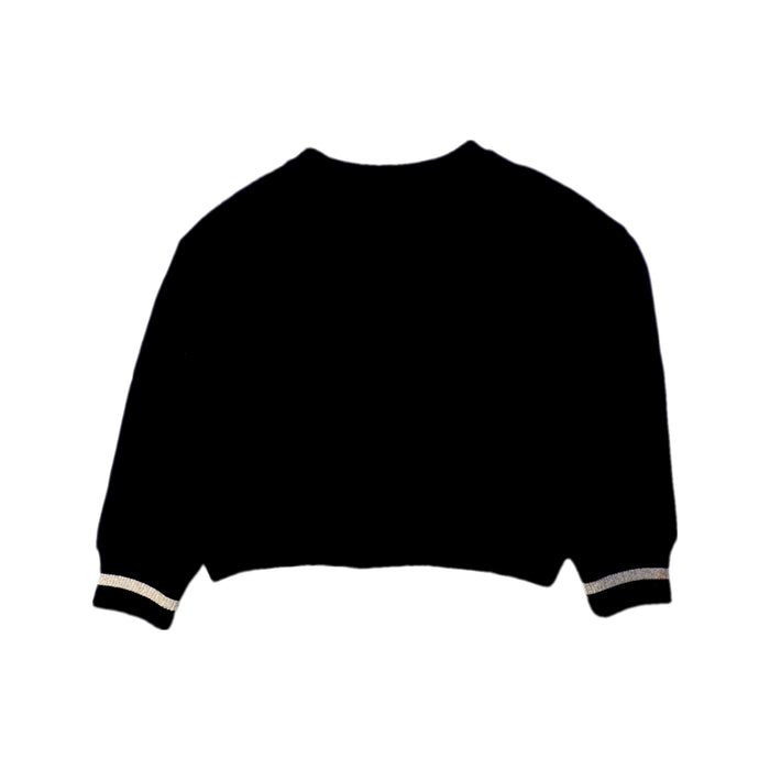 A Black Crewneck Sweatshirts from Tommy Hilfiger in size 4T for girl. (Back View)