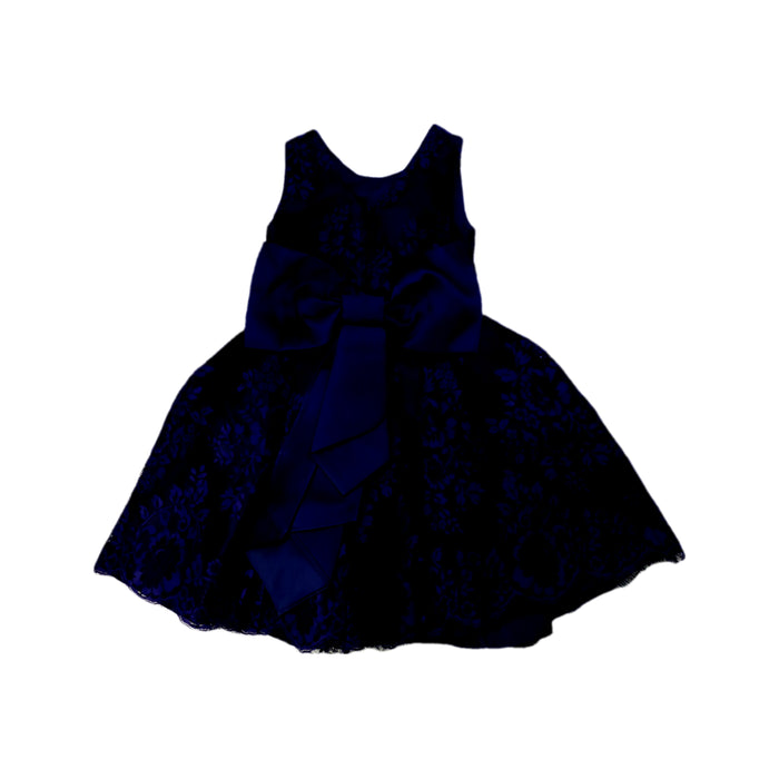 A Navy Sleeveless Dresses from Monsoon in size 3T for girl. (Back View)