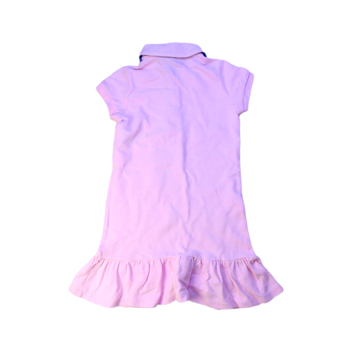 A Pink Short Sleeve Dresses from Polo Ralph Lauren in size 4T for girl. (Back View)