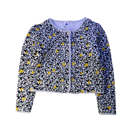 A White Cardigans from Petit Bateau in size 8Y for girl. (Front View)