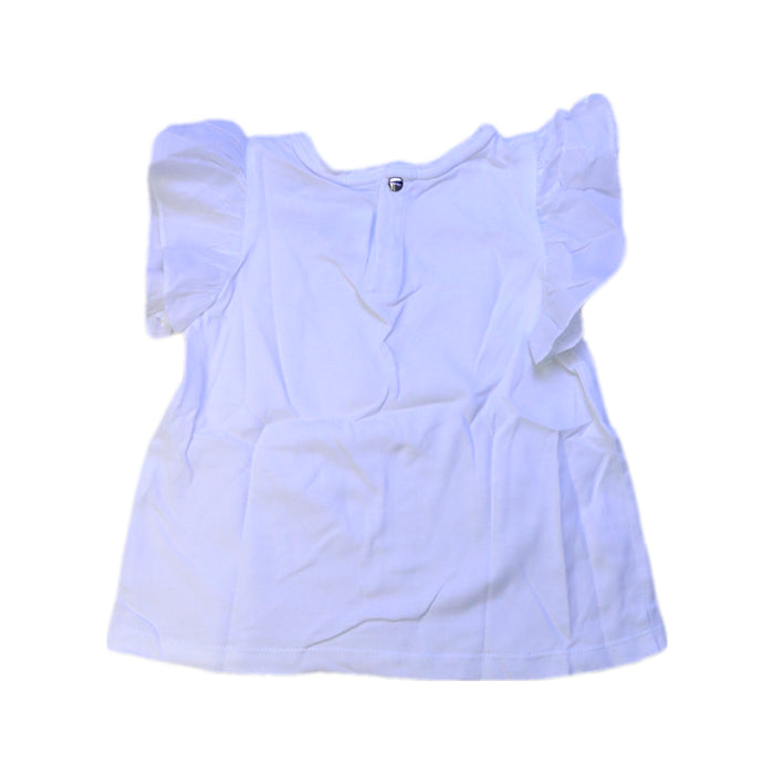 A White Short Sleeve Tops from Jacadi in size 4T for girl. (Back View)