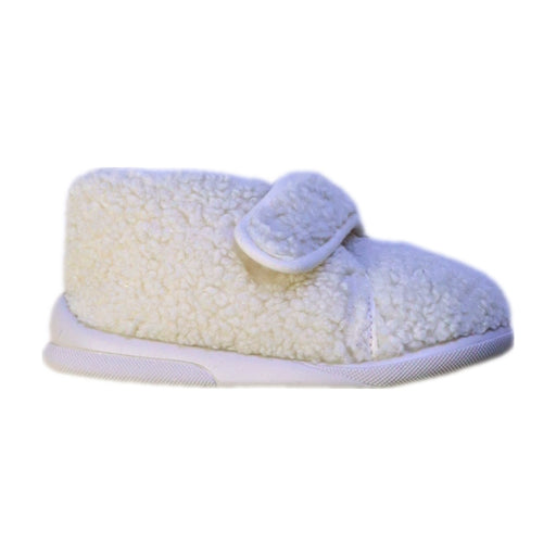 A White Booties from Jacadi in size 18-24M for neutral. (Front View)