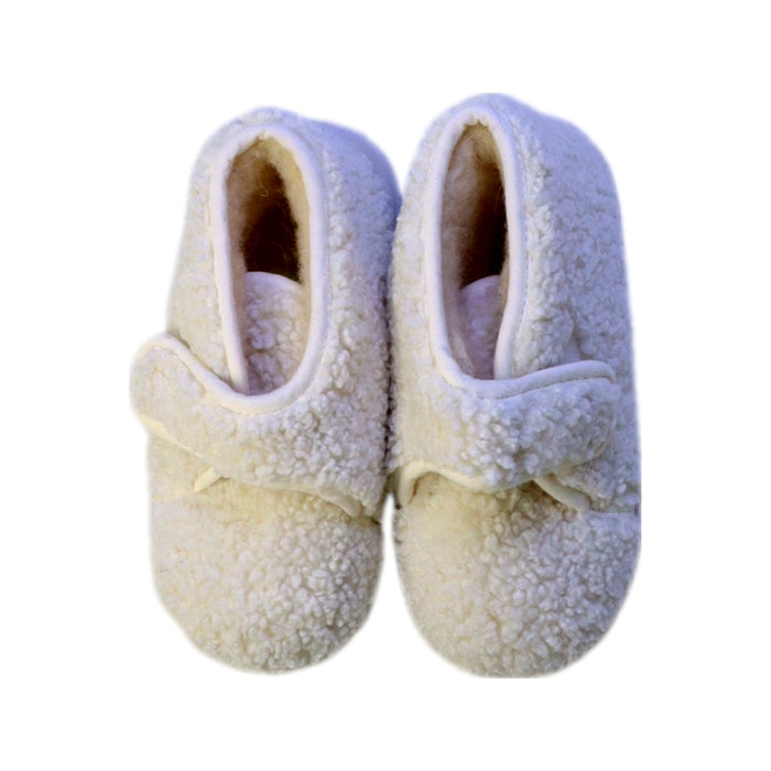 A White Booties from Jacadi in size 18-24M for neutral. (Back View)