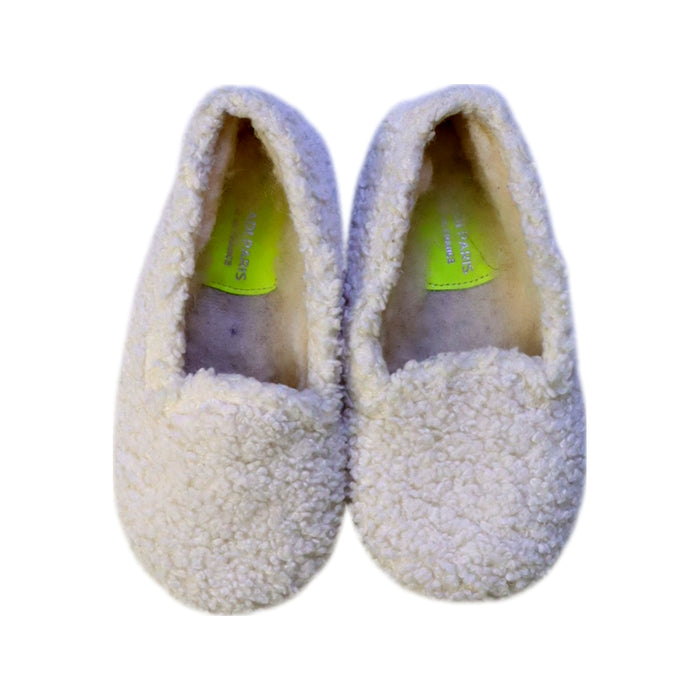 A Ivory Slippers from Jacadi in size 3T for neutral. (Back View)