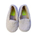 A Ivory Slippers from Jacadi in size 3T for neutral. (Back View)