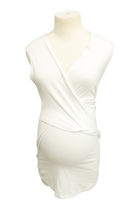 A White Sleeveless Tops from Ripe in size Maternity-S for maternity. (Front View)