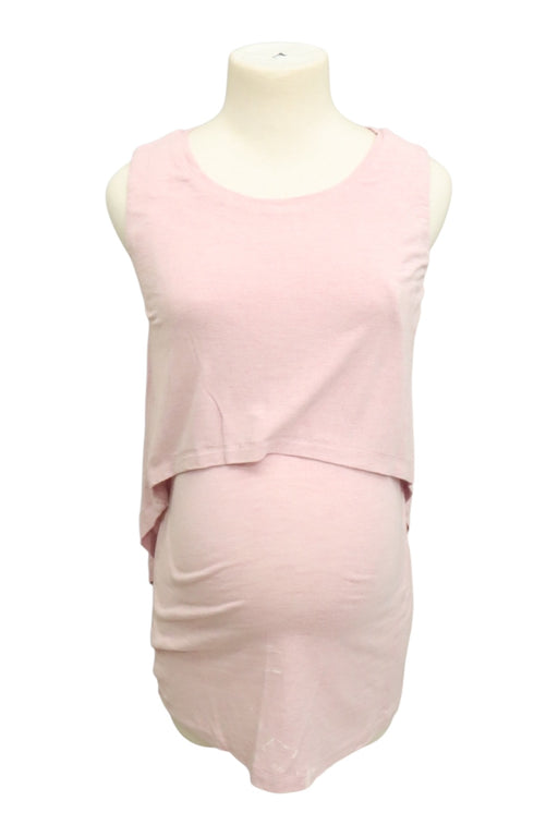 A Pink Sleeveless Tops from Ripe in size Maternity-XS for maternity. (Front View)