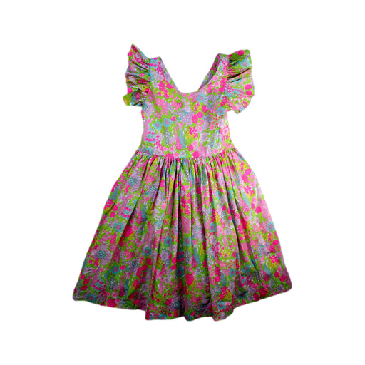A Multicolour Sleeveless Dresses from Jacadi in size 8Y for girl. (Front View)